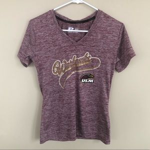 4/$20Red athletic short sleeve shirt small Russell